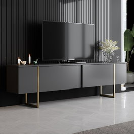 Hanah Home Soporte de TV Luxe - Antracita y Oro